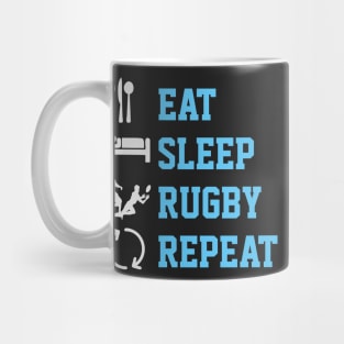 Eat sleep rugby repeat shirts from Ricaso Mug